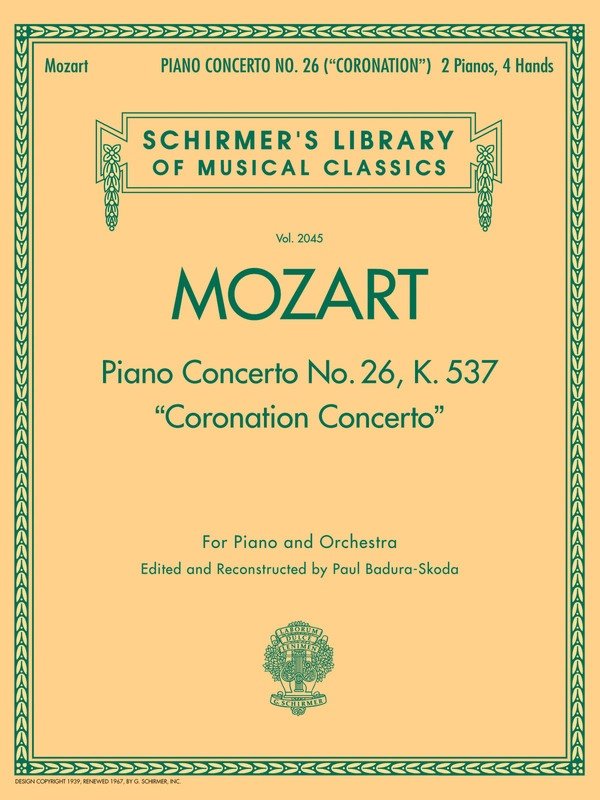 Mozart - Concerto No 26 K 537 2p4h Coronation