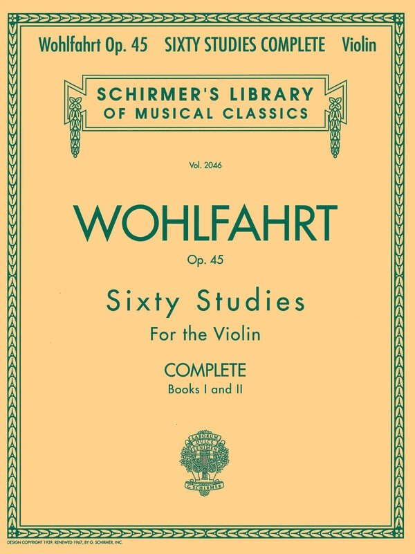 Wohlfahrt - 60 Studies Op 45 Violin Complete Bks 1-2