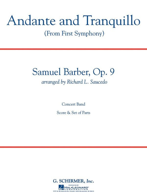 Andante and Tranquillo (from 1st Symphony) Gscb