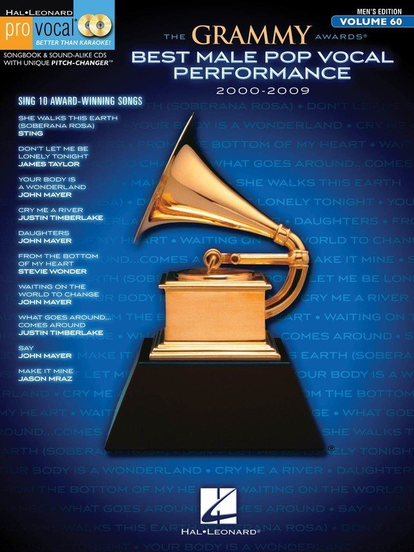 Grammy Awards Male Pop 00-09 Pro Vocal V60 Bk/cd