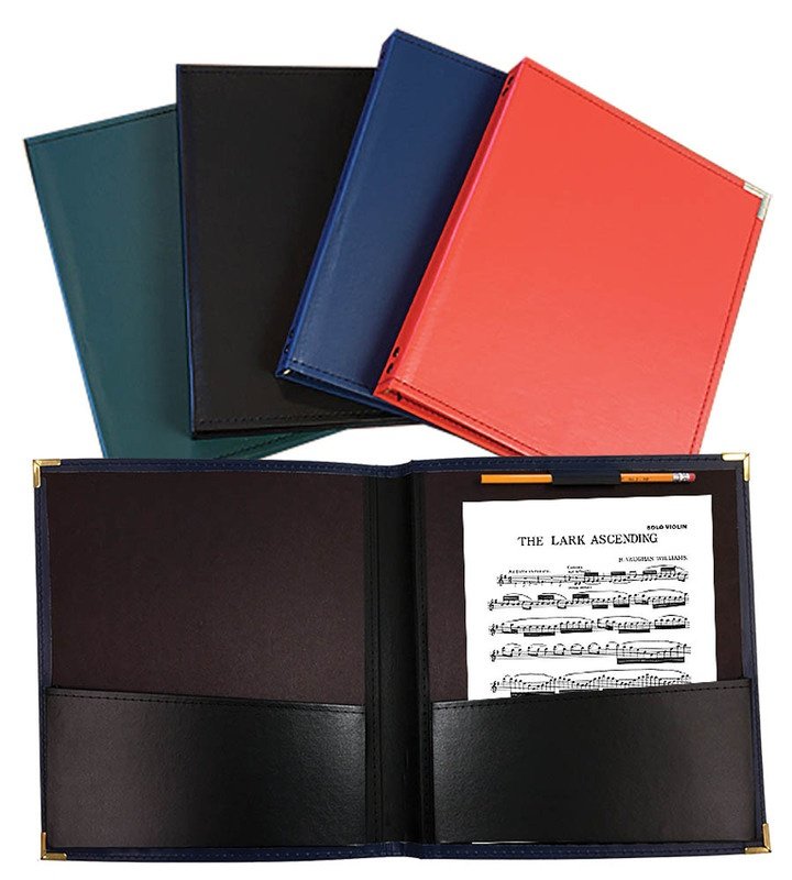 BAND FOLDER 12X14 BLACK WITH PENCIL LOOP