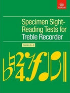 Abrsm Treble Recorder Specimen Sight Reading Tests Gr 6-8