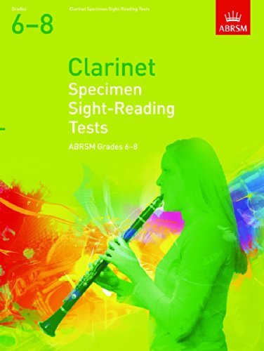 Abrsm Clarinet Specimen Sight Reading Tests Gr 6-8