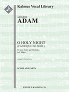 Adam - O Holy Night for Low Voice/orchestra Sc/pts
