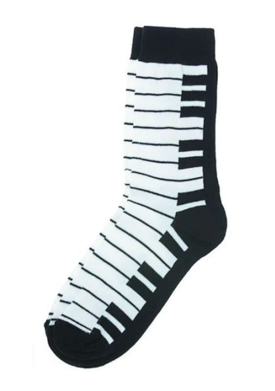 Socks Keyboard Black and White Womens