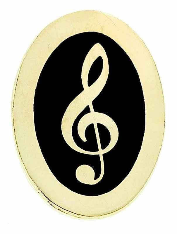 Mini Pin Treble Clef Oval
