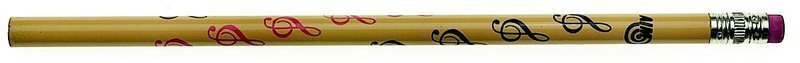 Pencil Treble Clef Assorted Colour