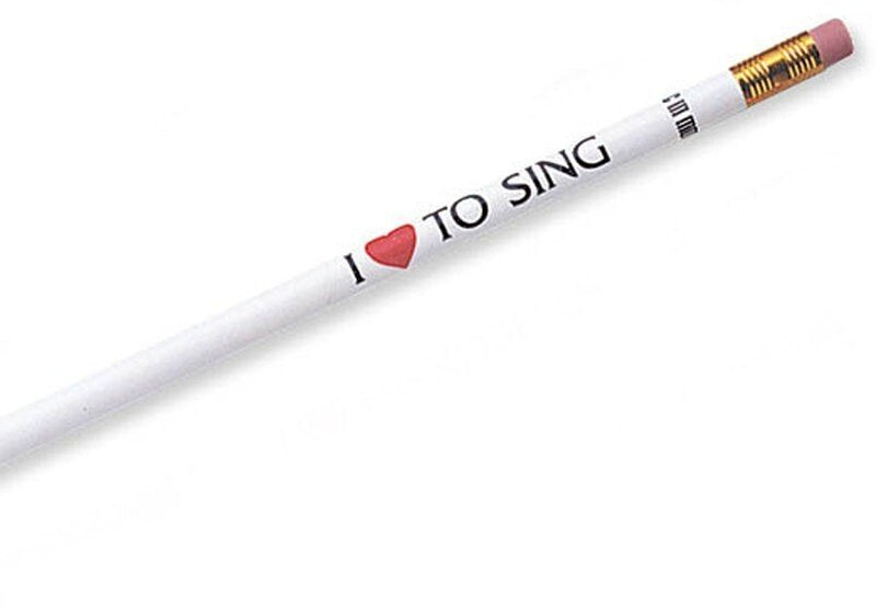 Pencil I Love to Sing Assorted Colors