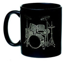 Mug 5pc Drum Set Black and Silver