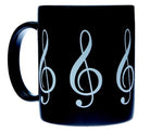 Mug Music Design Treble Clef Black