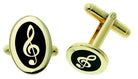 Cuff Links Treble Clef Oval