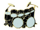 Mini Pin Double Bass Drum Set Black