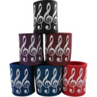 Stubby Holder Gtreble Clef Assorted Colours Foam
