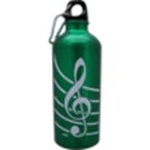 Sports Bottle Aluminium Treble Clef Green
