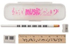 Pencil Case Set Magenta Music Imprint