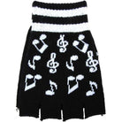 Fingerless Gloves With Black & White Music Notes
