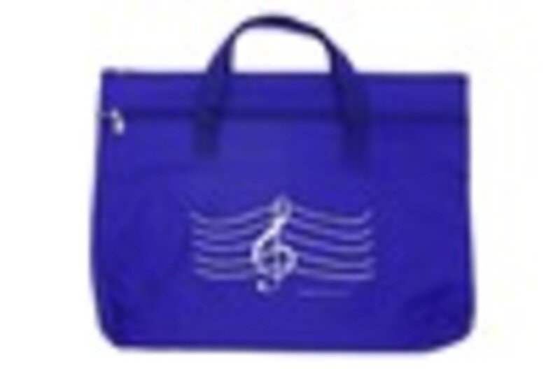 Double Zipper Portfolio Treble Clef Navy
