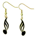 Earrings Semi Quaver Black