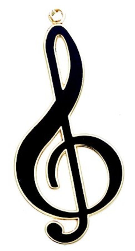 Keychain Treble Clef Black