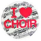 Metal Magnet I Love Choir (sheet Music)