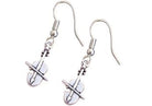Silver With Bow Violin Earrings