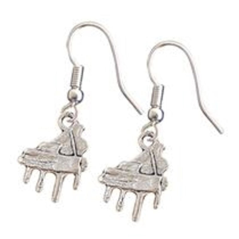 Silver Grand Piano Earrings