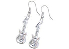 Silver Electric Guitar Earrings