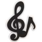 Treble Clef/quaver (black) Croc Shoe Charm