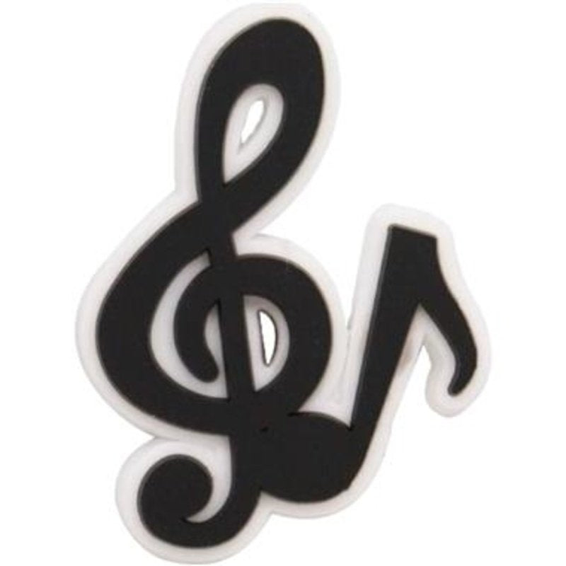Treble Clef/quaver (black) Croc Shoe Charm