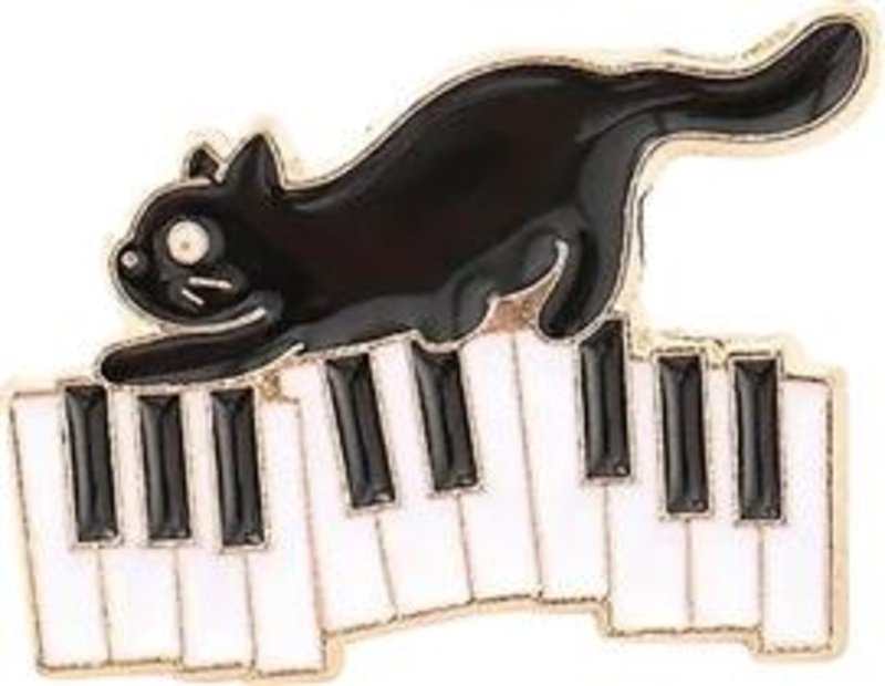 Kitten on the Keys Staff Pin