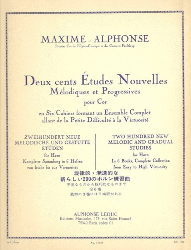 Alphonse - 200 Etudes for Horn Vol 2