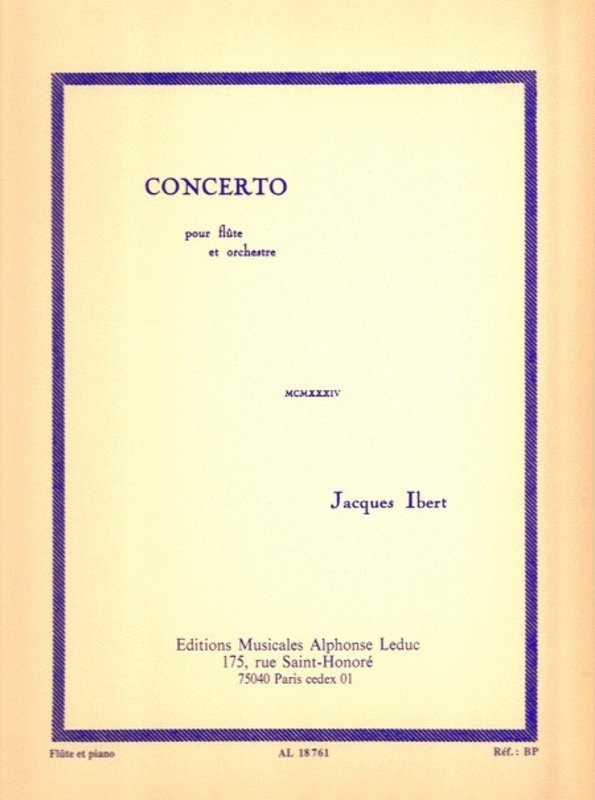 Ibert - Concerto for Flute/piano