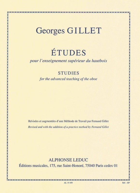 Gillet - Studies for the Advanced Teaching of the Oboe
