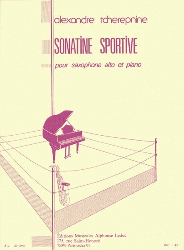 Tcherepnin - Sonatine Sportive Alto Sax/piano