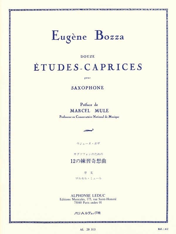 Bozza - 12 Etudes Caprices Saxophone Solo