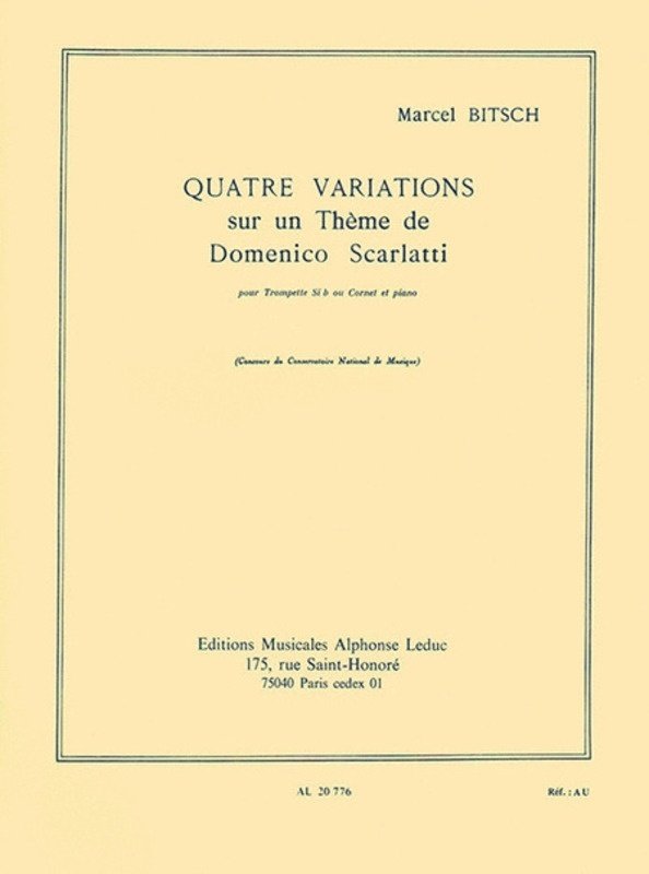 Bitsch - 4 Variations Theme of Scarlatti Trumpet/piano