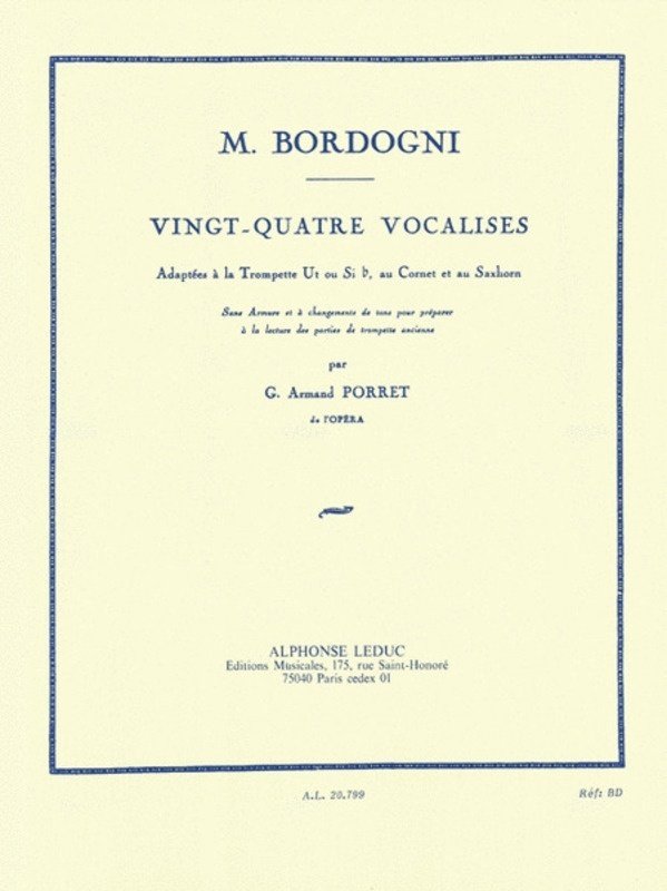 24 Vocalises Trumpet Solos Book