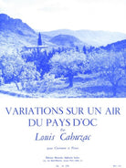 Cahuzac - Variations on the Tune Pays D'oc Clarinet/piano