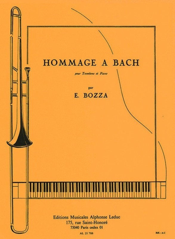 Bozza - Hommage a Bach for Trombone/piano