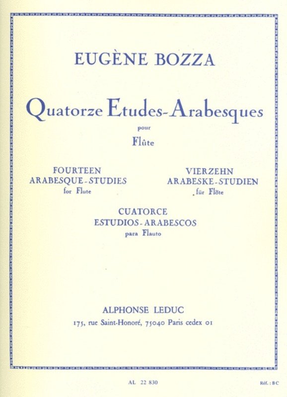 Bozza - 14 Etudes Arabesques for Flute