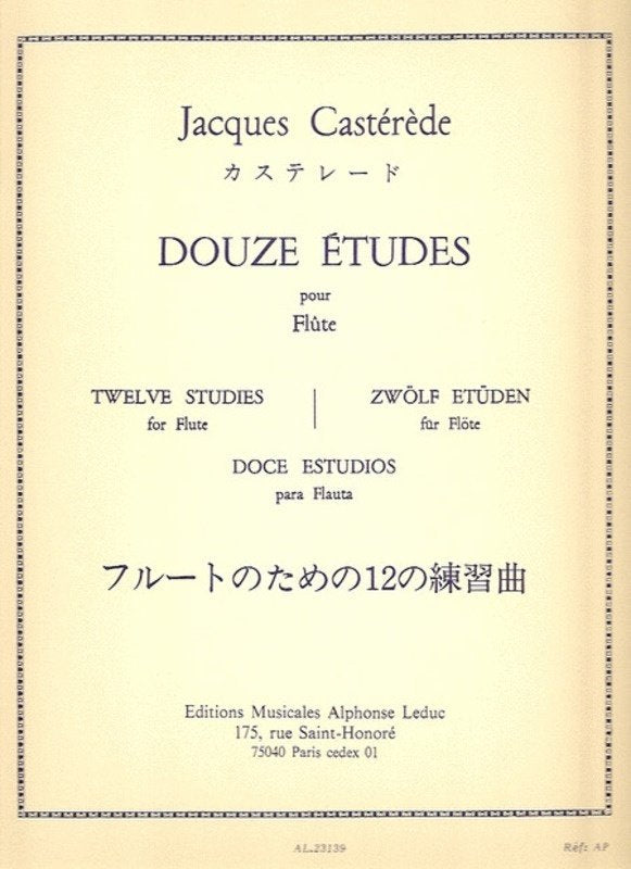 Casterede - 12 Etudes for Flute