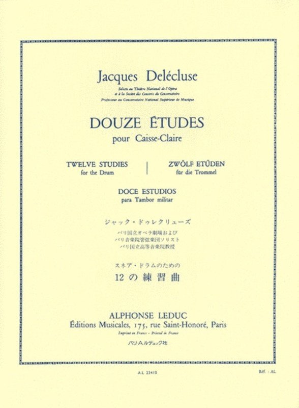 Delecluse - 12 Studies for Snare Drum