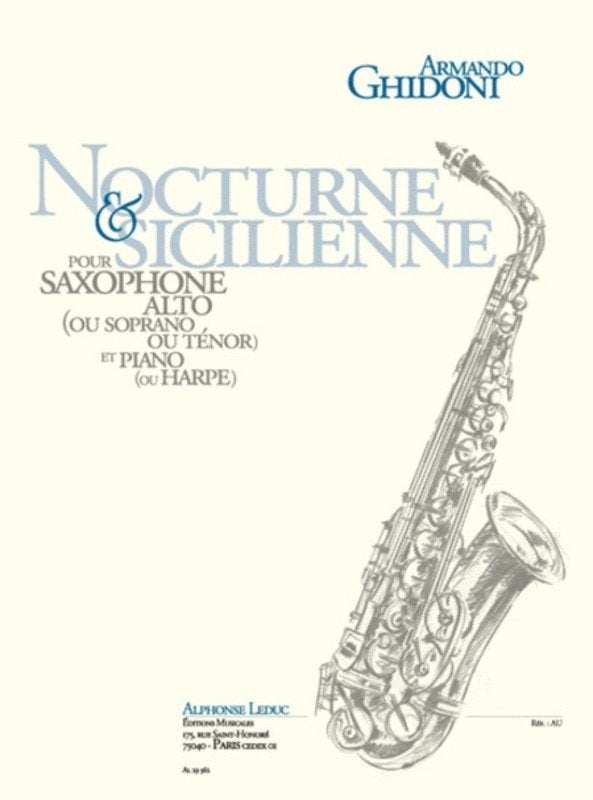 Ghidoni - Nocturne and Sicilienne Alto or Tenor Sax/piano