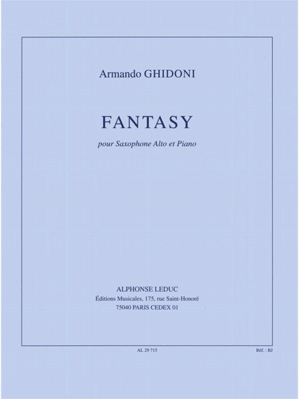 Ghidoni - Fantasy for Alto Sax/piano