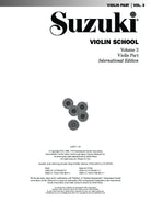 SUZUKI VIOLIN SCHOOL VOL 3 VIOLIN PART