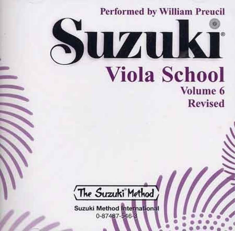 Suzuki Viola School Vol 6 Cd Preucil