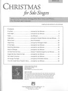 Christmas for Solo Singers Medium Low Cd