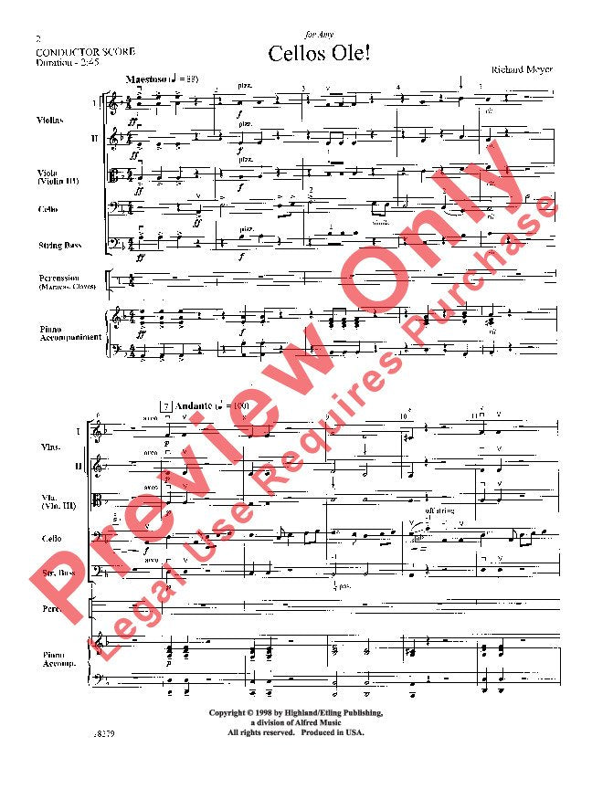 Cellos Ole! Cello Section Feature So1 Sc/pts