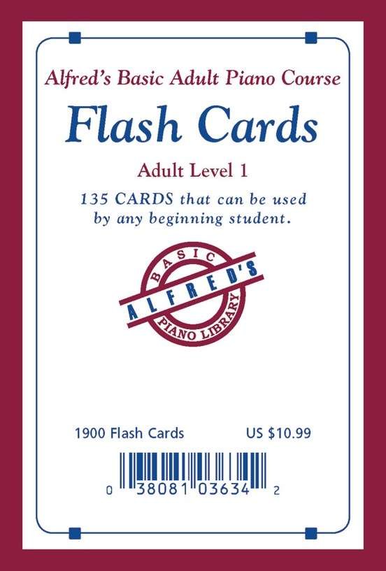 Ab Adult Piano Course Flash Cards Lev 1