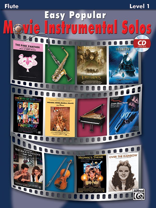 Easy Popular Movie Instr Solos Flute Bk/ola